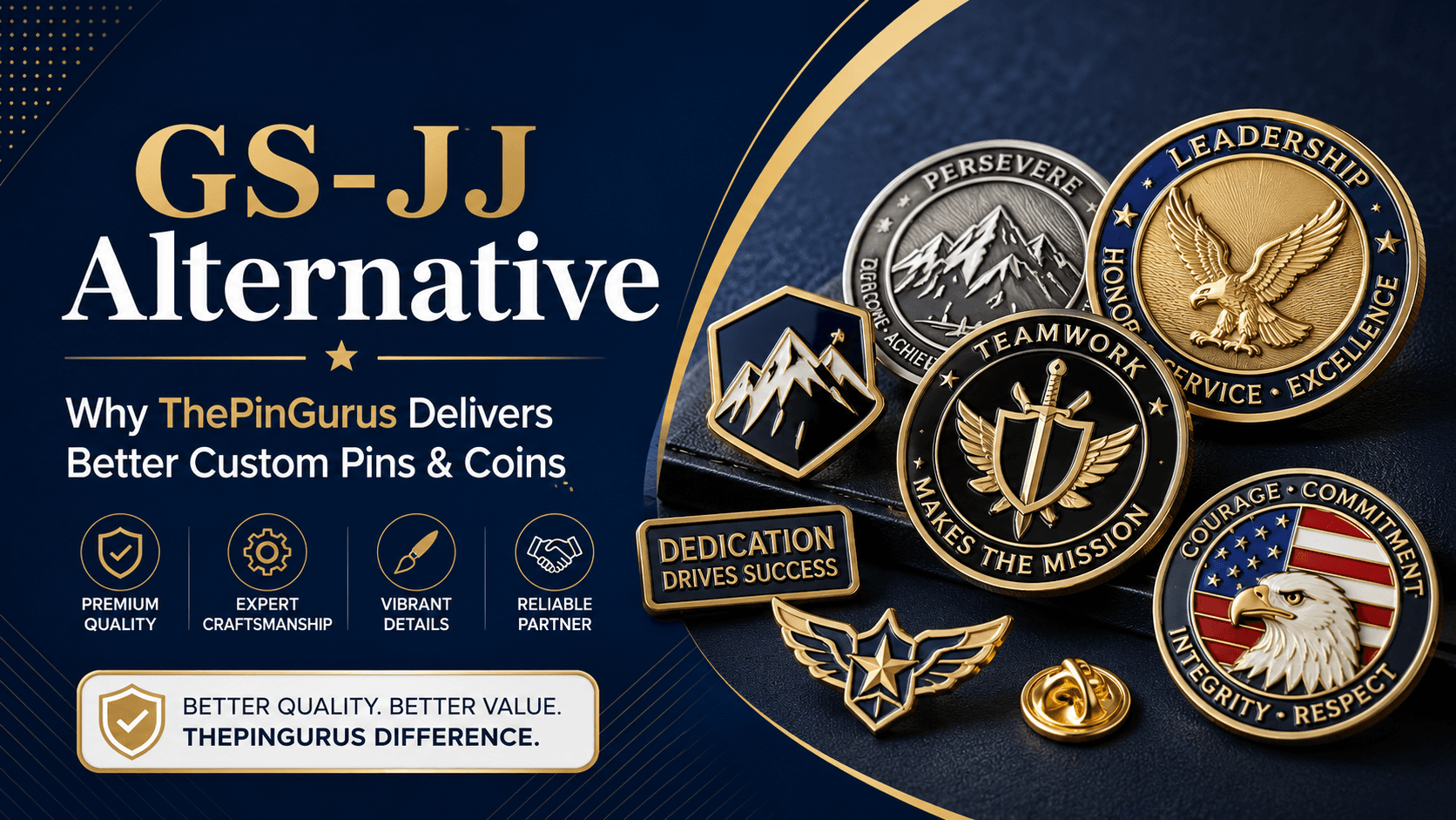 GS-JJ Alternative: Why ThePinGurus Delivers Better Custom Pins & Coins